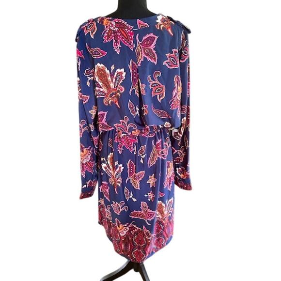 Liz Claiborne Navy Paisley Print Dress Size XL NWT - Picture 3 of 6